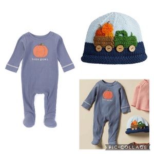 Mud pie pumpkin onesie and hat set